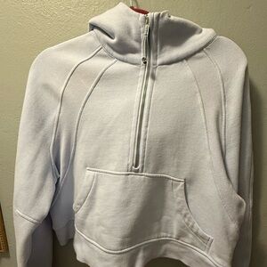 Women's Light Lavender Half-Zip Hoodie Sweater